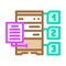 query optimization database color icon vector illustration