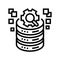 query optimization database line icon vector illustration