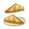 Quesadilla - mexican traditional food. Vector vintage engraving