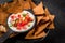 Queso blanco with Baked Tortilla Chips