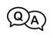 Question and answer bubble icon