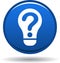 Question bulb icon blue