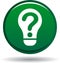 Question bulb icon green