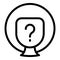 Question debate icon outline vector. Public student
