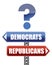 Question Democrats and Republicans illustration