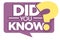 Question or interesting fact did you know isolated icon vector information