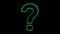 Question Mark Animated Icon appearing with Lines on black background.