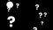 question mark animation black and white footage video 2