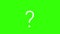 question mark animation pop up question mark flat and 3d green screen alpha looping 4k question mark confused dizzy