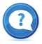 Question mark bubble icon midnight blue prime round button