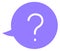 Question mark chat message. Dialog bubble symbol