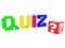 Question mark on cubes with quiz concept