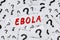 Question mark and an Ebola word