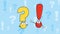 Question Mark And Exclamation Mark Cartoon Characters