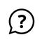 Question mark FAQ bubble button vector icon