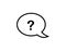 Question mark faq dialog chat bubble circle icon vector image