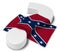 Question mark and flag of the Confederate States of America