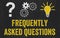 Question Mark, Gears, Light Bulb Concept - Frequently asked questions