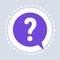 Question mark help speech chat bubble symbol shopping icon concept flat