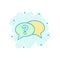 Question mark icon in comic style. Discussion speech bubble vector cartoon illustration pictogram. Question business concept