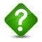 Question mark icon elegant green diamond button