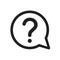 Question mark icon. FAQ sign. Help speech bubble symbol - vector