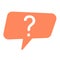 Question mark icon interest logo important question speech bubble. stock illustration