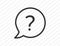 Question mark icon. Isolated question symbol. Bubble design for faq or answer in round shape. Information button. Asking sign.