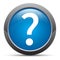Question mark icon premium blue round button vector illustration