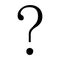 Question mark icon vector. Question illustration sign. Quiz symbol. Faq logo.