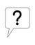 Question mark icon on white background