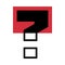 Question Mark or Interrogation Point with Red Rectangle Geometric Shape as Punctuation Mark Vector Illustration