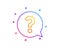 Question mark line icon. Help speech bubble. Vector