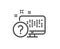 Question mark line icon. Online quiz test sign. Vector