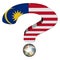 Question mark with Malaysian flag