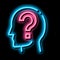Question Mark In Man Silhouette Mind neon glow icon illustration
