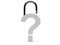 Question mark with padlock