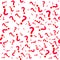 Question mark seamless pattern. Trivia poster design template, random punctuation marks background, quiz loading page, vector illu