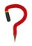 Question mark sign from pencil