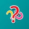 Question Mark Symbols. Colorful Paper Cut Vector Query Icons Background.