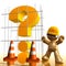 Question mark under construction funny 3d icon