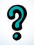 Question mark. Vector drawing icon