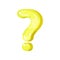 Question mark, yellow glossy bright punctuation symbol vector Illustration on a white background