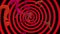 Question marks with rotating spiral in red color
