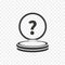 Question Pocket mirror icon. Little mirror sign. Simple flat logo of mirror on white background. Vector illustration
