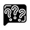 question speak glyph icon vector illustration