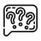 question speak line icon vector illustration