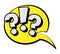 Question symbols - ?!? speech bubble in retro style