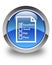 Questionnaire icon glossy blue round button