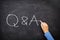 Questions and Answers - Q and A concept blackboard